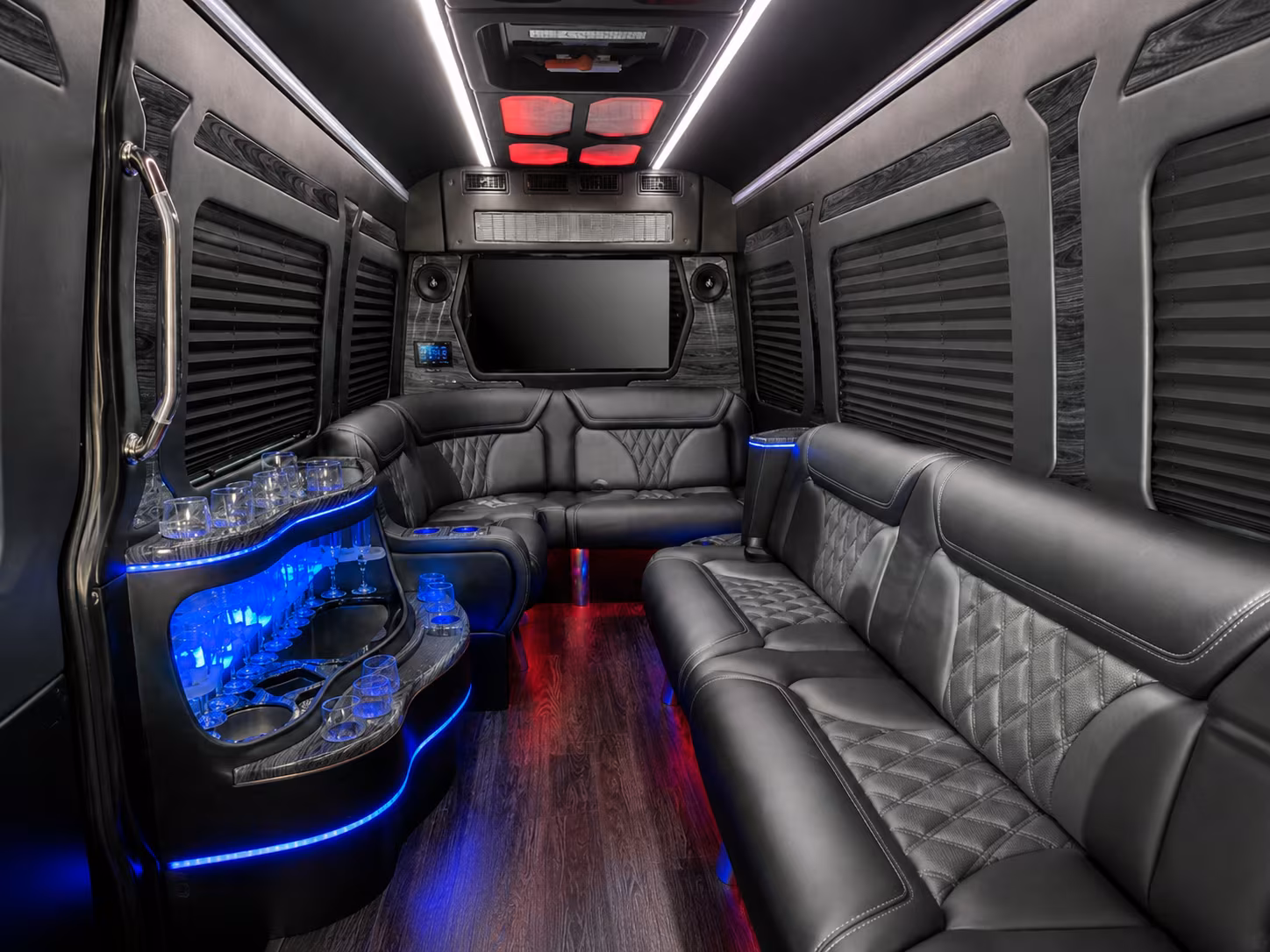 san jose 15 passenger party bus interior