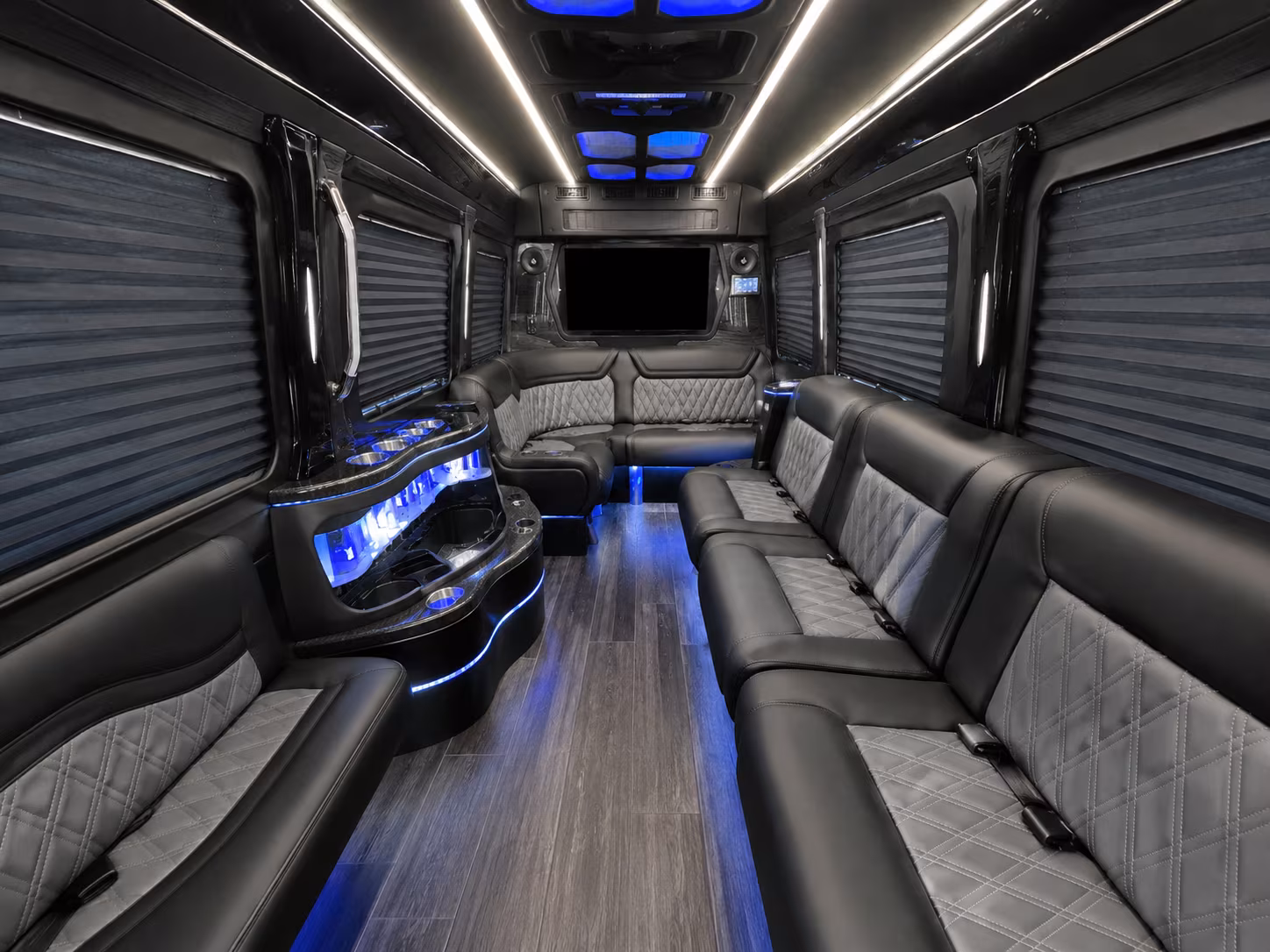 san jose 40 passenger party bus interior